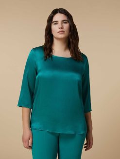 Marina Rinaldi Chemisier Carre En Satin | Blouses Et Chemises