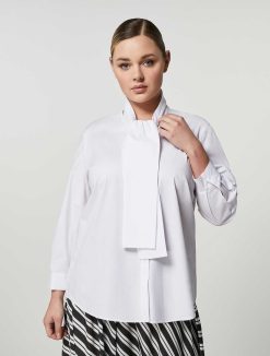 Marina Rinaldi Chemise En Popeline De Coton | Blouses Et Chemises