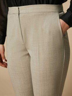 Marina Rinaldi Pantalon En Popeline De Pure Laine | Pantalon