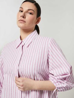 Marina Rinaldi Chemise En Toile De Lin Et De Coton | Blouses Et Chemises