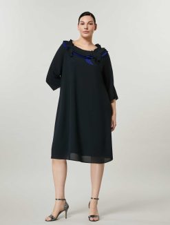 Marina Rinaldi Robe En Tissu Fluide | Des Vetements Formels