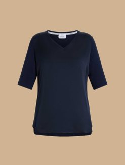 Marina Rinaldi T-Shirt En Soie Et Jersey | Hauts Et T-Shirts