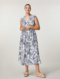 Marina Rinaldi Robe En Toile De Viscose Et De Lin | Robes