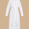 Marina Rinaldi Robe Chemise En Popeline Brodee | Robes