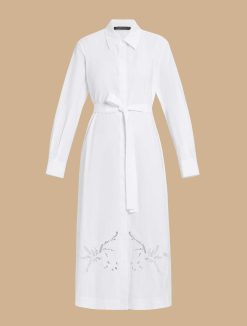 Marina Rinaldi Robe Chemise En Popeline Brodee | Robes