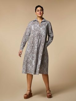 Marina Rinaldi Robe En Popeline De Coton Imprimee | Robes