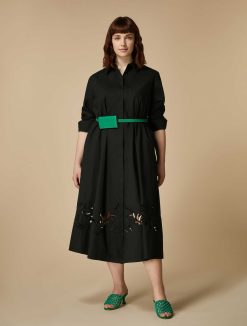 Marina Rinaldi Robe Chemise En Popeline Brodee | Robes