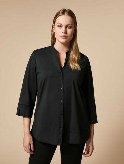 Marina Rinaldi Chemise En Popeline De Coton Melange | Blouses Et Chemises