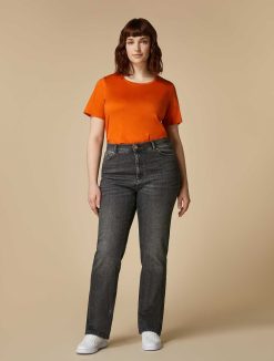 Marina Rinaldi Jean En Denim De Coton Pleine Longueur | Pantalon