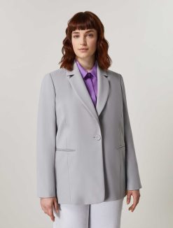 Marina Rinaldi Blazer Crepe Envers Satin | Veste Et Blazers