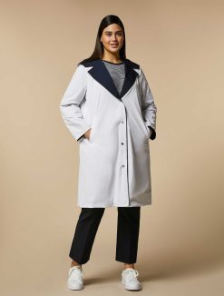 Marina Rinaldi Impermeable Reversible En Toile Hydrofuge | Manteaux Et Trenchs