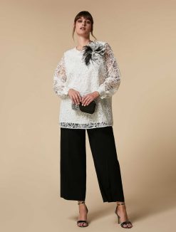 Marina Rinaldi Blouse En Organza Brodee | Blouses Et Chemises