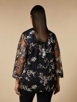 Marina Rinaldi Tunique En Tulle Brode | Blouses Et Chemises