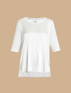 Marina Rinaldi T-Shirt En Soie Et Jersey | Hauts Et T-Shirts