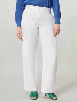 Marina Rinaldi Pantalon Cargo En Lin Melange | Pantalon