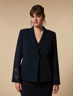 Marina Rinaldi Veste Blazer En Triacetate Brodee | Vetements De Ceremonie