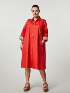 Marina Rinaldi Robe En Popeline De Coton | Robes