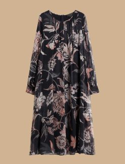 Marina Rinaldi Robe Longue En Georgette Imprimee | Robes