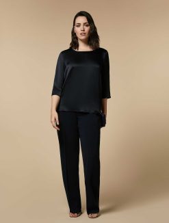 Marina Rinaldi Chemisier Carre En Satin | Blouses Et Chemises