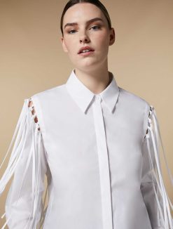 Marina Rinaldi Chemise En Popeline A Franges | Blouses Et Chemises