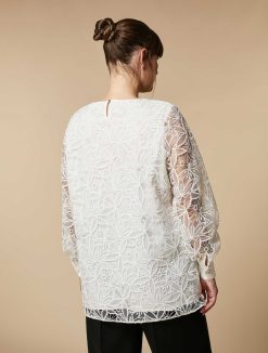 Marina Rinaldi Blouse En Organza Brodee | Blouses Et Chemises