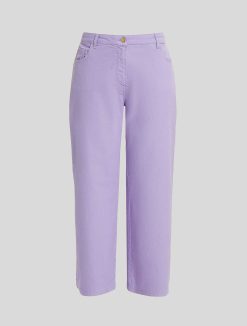 Marina Rinaldi Pantalon Court En Coutil De Coton | Pantalon