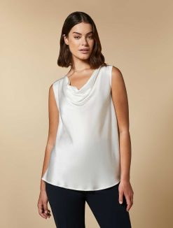 Marina Rinaldi Haut Drape En Satin | Blouses Et Chemises