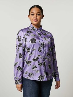 Marina Rinaldi Chemise En Satin Imprime | Blouses Et Chemises