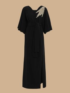 Marina Rinaldi Robe Longue En Cady Brodee | Vetements De Ceremonie