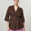 Marina Rinaldi Veste En Tissu De Lin | Blouses Et Chemises