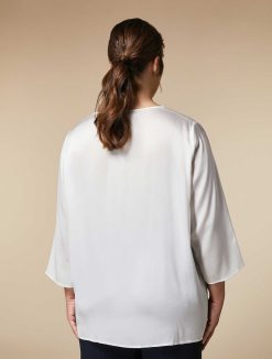 Marina Rinaldi Chemisier Carre En Satin | Blouses Et Chemises