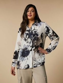 Marina Rinaldi Chemise En Crepe De Chine De Soie | Blouses Et Chemises