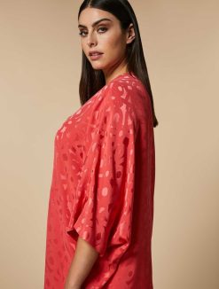 Marina Rinaldi Blouse En Jacquard Ornee De Rubans | Blouses Et Chemises