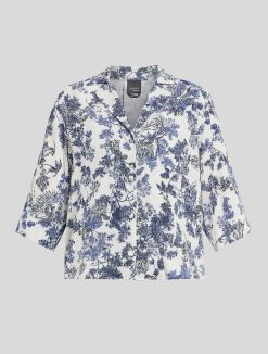 Marina Rinaldi Chemise En Toile De Viscose Et De Lin | Blouses Et Chemises