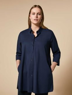 Marina Rinaldi Chemise En Popeline Extensible | Essentiel