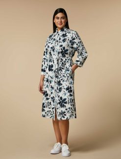 Marina Rinaldi Robe Chemise En Popeline Imprimee | Robes