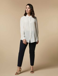 Marina Rinaldi Pantalon Slim En Toile De Coton | Pantalon