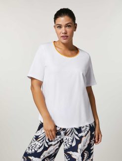 Marina Rinaldi T-Shirt En Jersey De Coton | Hauts Et T-Shirts