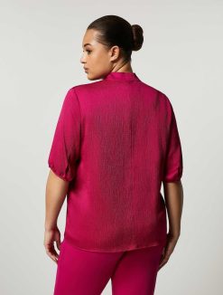 Marina Rinaldi Chemisier En Satin Martele | Blouses Et Chemises