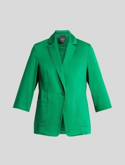 Marina Rinaldi Veste Blazer En Satin De Coton | Veste Et Blazers