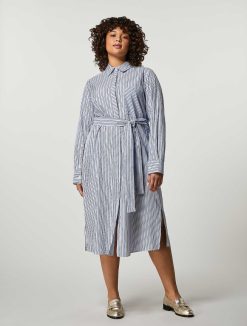 Marina Rinaldi Robe En Popeline De Coton Et Viscose | Des Vetements Formels