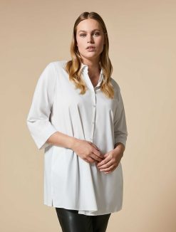 Marina Rinaldi Chemise En Popeline Extensible | Blouses Et Chemises