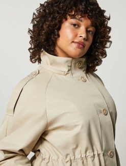 Marina Rinaldi Trench-Coat En Coton Deperlant | Manteaux Et Trenchs