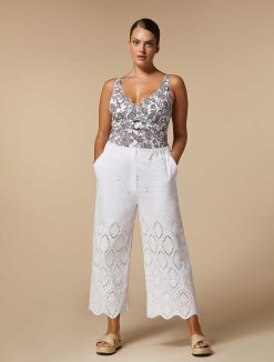 Marina Rinaldi Pantalon Court Brode | Pantalon