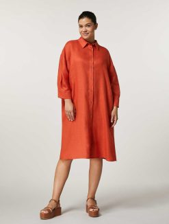 Marina Rinaldi Robe En Toile De Lin | Robes