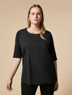 Marina Rinaldi T-Shirt En Jersey Et Popeline | Blouses Et Chemises