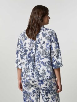 Marina Rinaldi Chemise En Toile De Viscose Et De Lin | Blouses Et Chemises