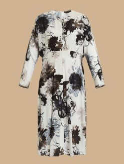 Marina Rinaldi Robe En Crepe De Chine De Soie | Robes