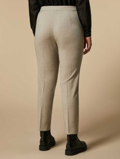 Marina Rinaldi Pantalon En Popeline De Pure Laine | Pantalon