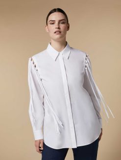 Marina Rinaldi Chemise En Popeline A Franges | Blouses Et Chemises